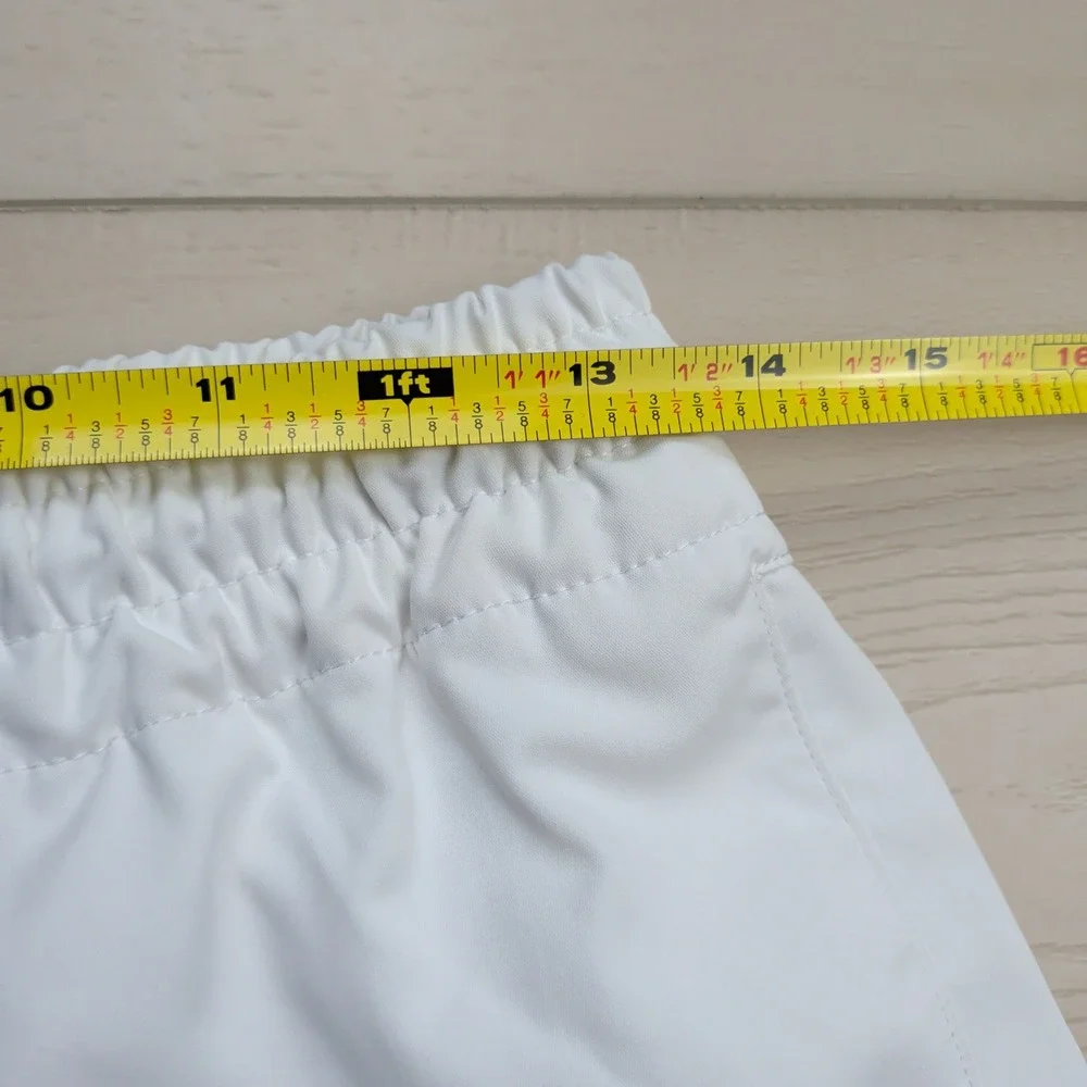 Rhude Logo Swim Shorts Trunks Mens Small White Mesh Lined Spell Out Beach Casual
